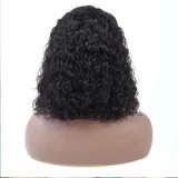Real human hair Bob water wig 13*4 front lace curly hairstyle cross-border women's long curly hair