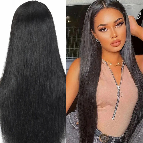 12A Brazilian Human hair 13*4frontal straight Wig180%density