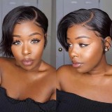 New Style 12A Pixie with Ear-to-Ear T lace 100% Human Hair
