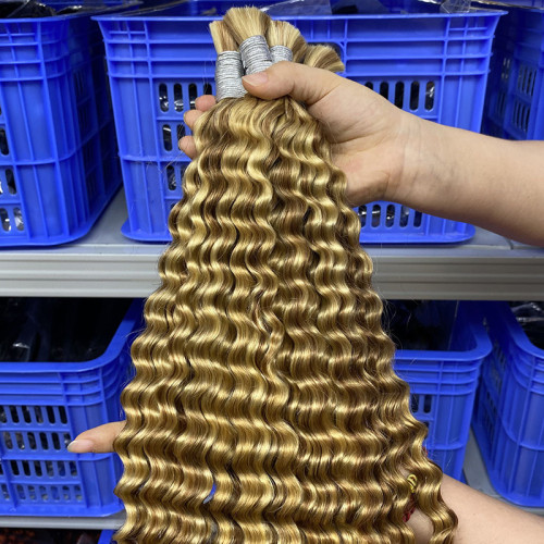 European and American cross-border real human hair wigs for women P27/30/613 bulk human hair full real hair wigs