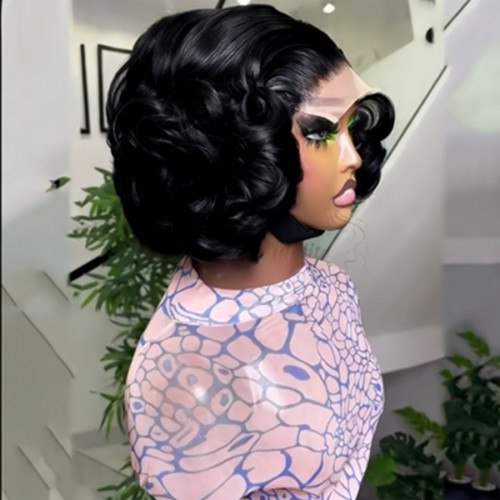 4*4 lace Loose Bouncy 250%density  Brazilian human  hair