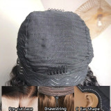 13*4 lace Jerry's curly hair cross-border small curly wig CURLY glue-free headpiece Gluefre