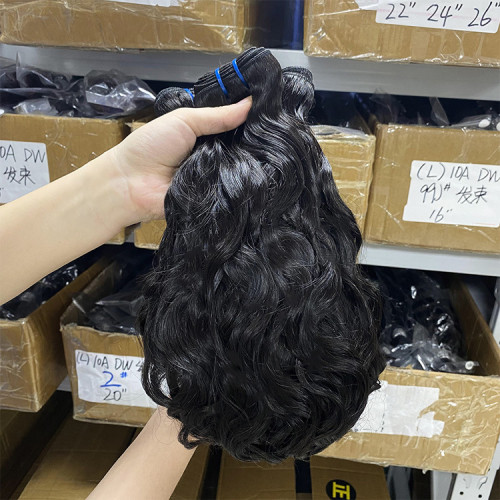 Full human hair wigs, natural wave bundles, human hair, women's foreign trade wigs
