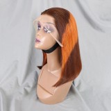 Bone Straight Lace Frontal Wig Short Bob 4/350/4 Human Hair