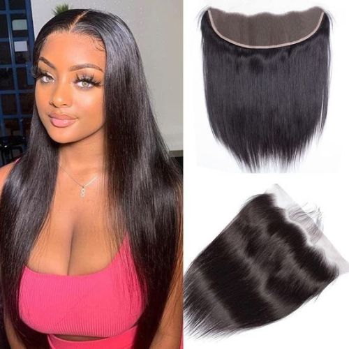 13*4 frontal transparent lace 18/20 inch hand-crocheted wig large hairpiece in stock