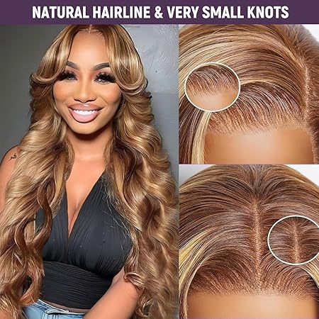 13*4 lace wigs real human hair wig 4/27 piano color body wave human hair