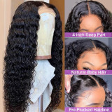 European and American wigs made of real human hair with 4x4 lace front, deep lace front wig, foreign trade cross-border wholesale