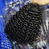 Human hair wig, crochet braided hair, full head human hair wig, European and American cross-border human hair