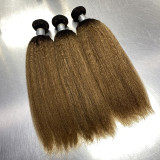 European and American wigs, real human hair weaves, kinky straight bundles, human hair, two-tone hair