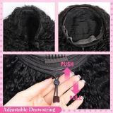 3-in-1 Burmese curly half wig machine-made