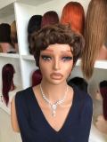 Full human hair wig, short hair, fully machine-made wig, pixie cut human hair wigs, real hair wig