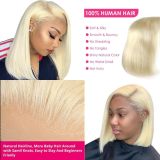 European and American wigs made from real human hair 13X4 bob lace front human hair wigs 613 cross-border