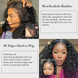 4C Edges Hairline 4x4 Lace Front Wigs Human Hair
