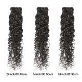 Cross-border real human hair Water Wave 3 Bundles With 4X4 Closure Human Hair