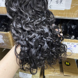 Full human hair wigs, natural wave bundles, human hair, women's foreign trade wigs