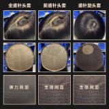 Wig made of natural hair, lightweight, finely woven, full head style, long straight hair, can be bleached, permed, and dyed, in stock at the factory, for women