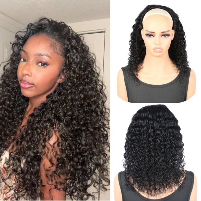 Cross-border European and American wigs made of real human hair, 3-in-1 Human Hair Water Wave Wigs