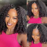 Cross-border V part Afro-Bob kinky curly wig human hair European and American real human hair wig