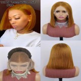 10A Brzilian Straight Bob Golden 30# Color With 13*4 Frontal