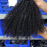 Real human hair wigs, crochet hair extensions, afro curly 4c crochet human hair, foreign trade wigs