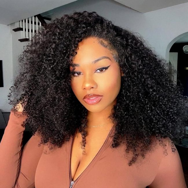 Cross-border European and American wigs made of real human hair, Half Wig 3 in 1 Human Hair afro kinky wigs