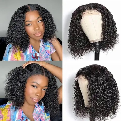 Hot Sale 4*4 Closure Curly Bob wig Brazilian Human Hair