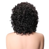 Water Wave Short Curly Human Hair Wigs
