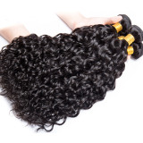 Real human hair extensions Water Wave Natural bundle, naturally thick