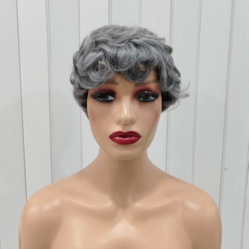 Pixie Cut Wigs 100% Human Hair Wigs Short Curly Pixie