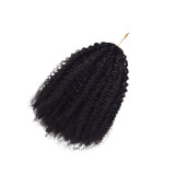 Real human hair wigs, crochet hair extensions, afro curly 4c crochet human hair, foreign trade wigs