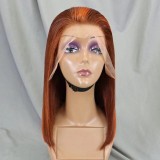 10A Brazilian Ginger Red Lace Bob 13*4 Ear To Ear Human Hair