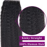 Wig made of real human hair, 4x4 lace hairpiece, kinky straight hair, foreign trade cross-border wholesale, celebrity style