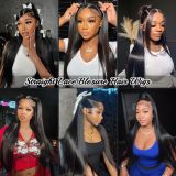 13*4HD lace 100% human hair lace wig long straight hair cross-border exclusive wigs