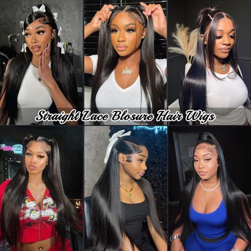 13*4HD lace 100% human hair lace wig long straight hair cross-border exclusive wigs
