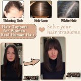 Real hair butterfly-shaped Swiss mesh hairpiece with middle-parted bangs, semi-hand-woven, breathable and lightweight, for foreign trade and cross-border wholesale