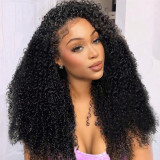 Kinkycurly Wig Human Hair Front Lace Black Real Human Hair Wig Headpiece Direct from Manufacturer