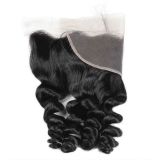 Cross-border African and European and American bestseller 13*4 spiral curl high-definition transparent full hand-woven hairpiece from Xuchang