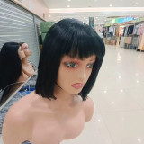 Fringe Straight Bob 100% human hair   8inch 48RMB