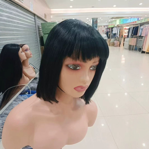 Fringe Straight Bob 100% human hair   8inch 48RMB