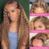 4/27 deep wave human hair wig, a popular cross-border European and American front lace wig