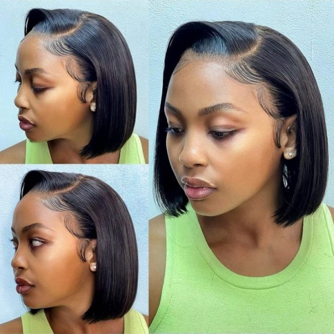 4*4 transparent lace BOB huamn hair wig 8inch95yuan