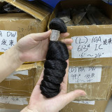 Customized real human hair wigs, loose wave bundles, human hair headpieces, hair extensions, foreign trade wigs