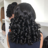 12A 13*4 bouncy Curly Human Hair Wigs 100% real human hair wig bouncy