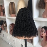 5*5 Pixiecurly300Density wig cap with front lace, real human hair wig SDD