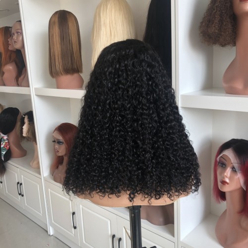 5*5 Pixiecurly300Density wig cap with front lace, real human hair wig SDD
