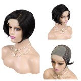 4*4 lace Glueless Pixie cut Wig 100% human hair