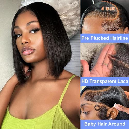 13X4 Lace Front Bob Wig, hot-selling women's bob style full lace wig