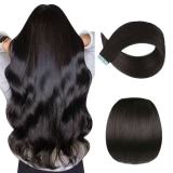 Factory-made real human hair extensions, bone straight, double-sided adhesive tape-in hair, long straight hair