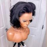 Hot Sale 13*4Pixie Bob Wig 180% density Brazilian human hair