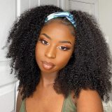 Cross-border Headband Wig Afro Kinky Curly Human Hair European and American Wig Real Human Hair